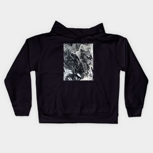 Black and White Abstract Print Kids Hoodie